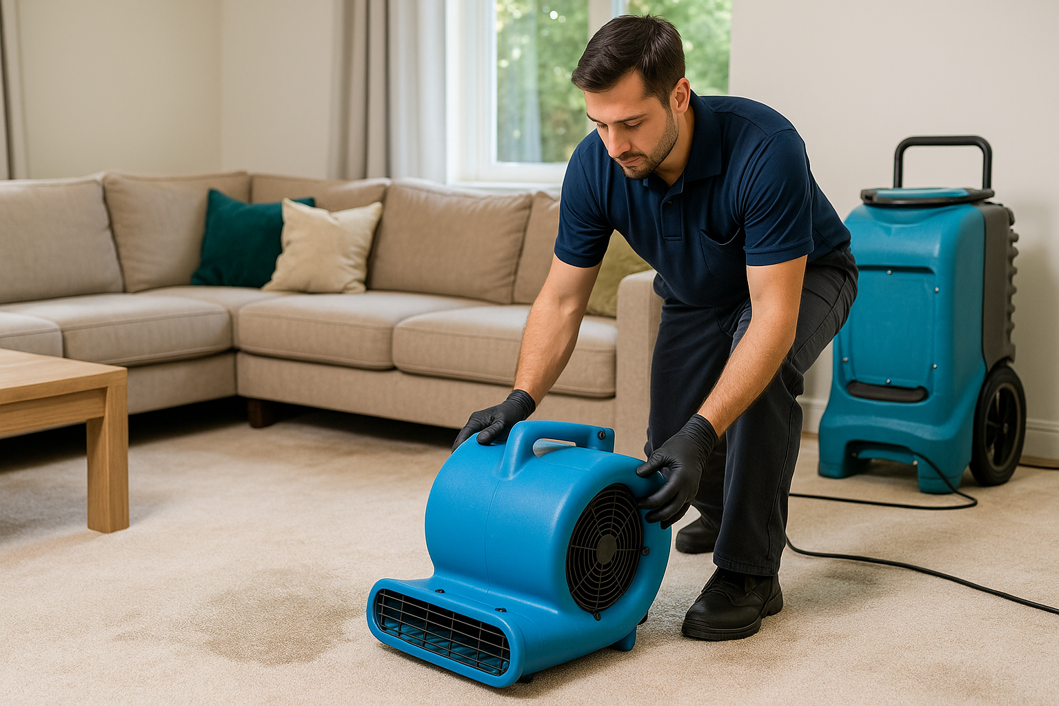 Residential Carpet Drying